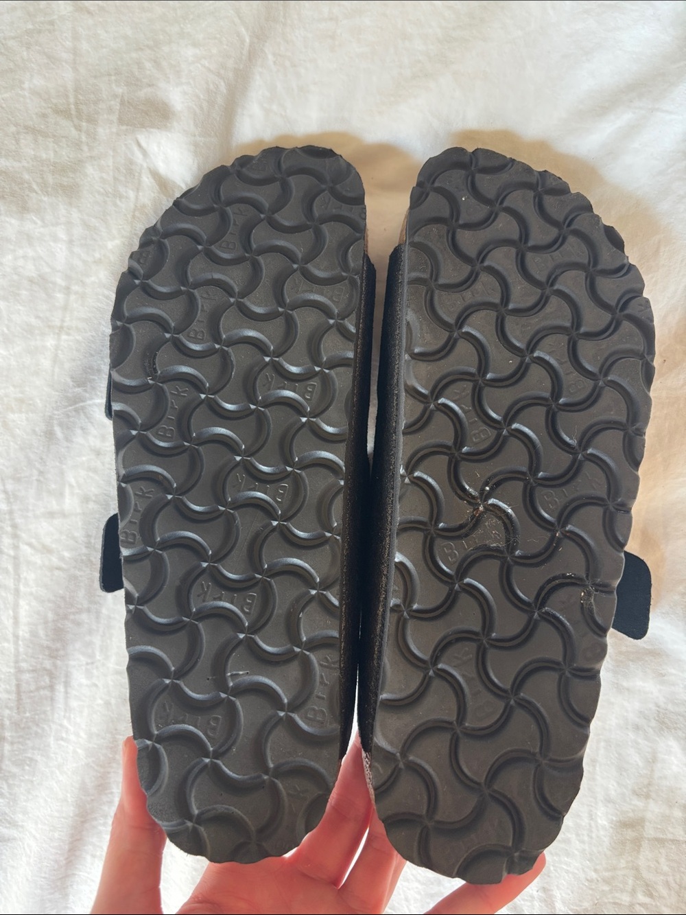 EUC Birkenstock Arizona Washed Metallic Antique Black, 37 - Rare - Picture 7 of 9